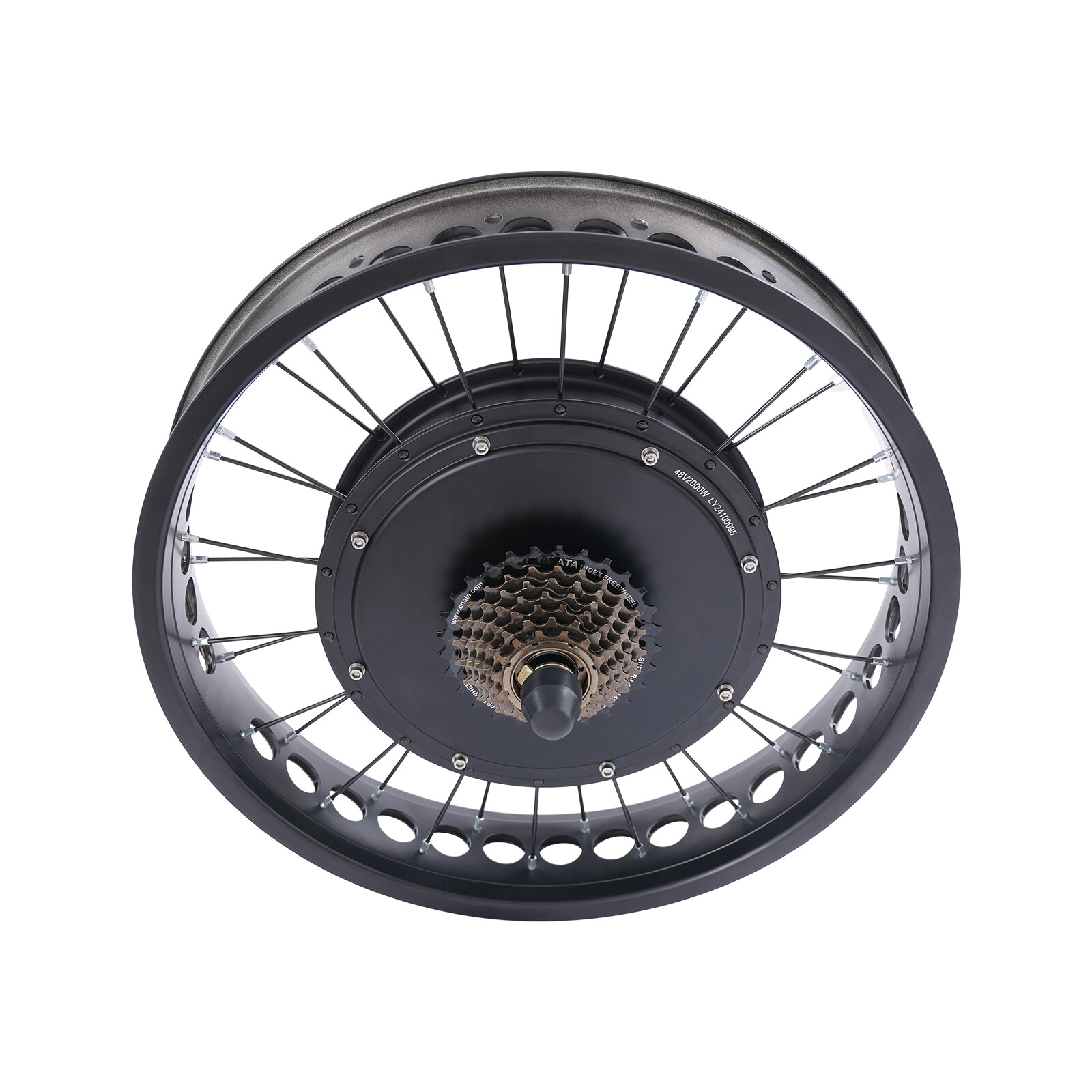 20″ 48V Fat Tire Electric Bike Rear Wheel Hub Motor Snow Bike Conversion Kit 2kW