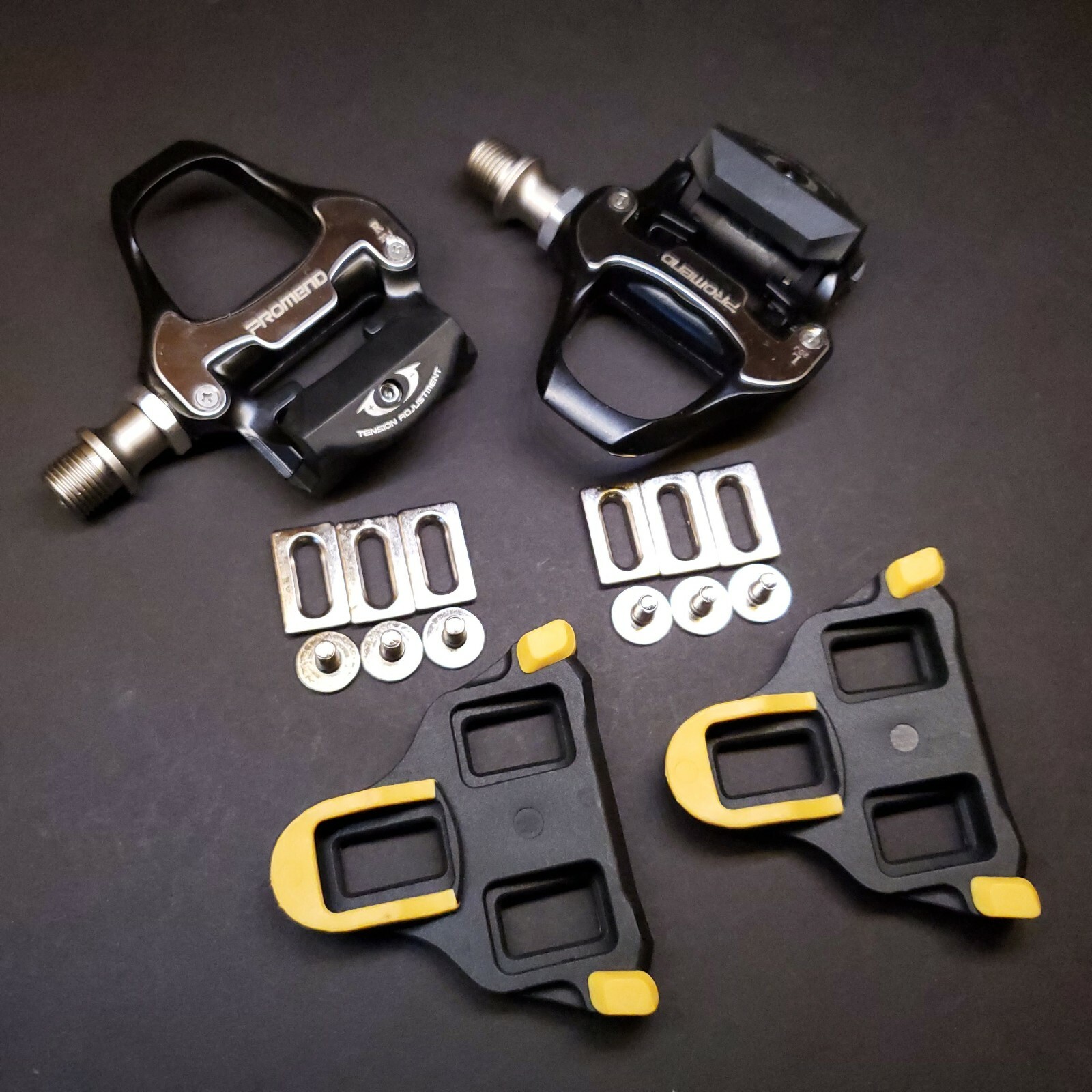 PROMEND Bicycle Road Bike Triathlon Pedal Shimano SPD-SL Compatible Bonus Cleats