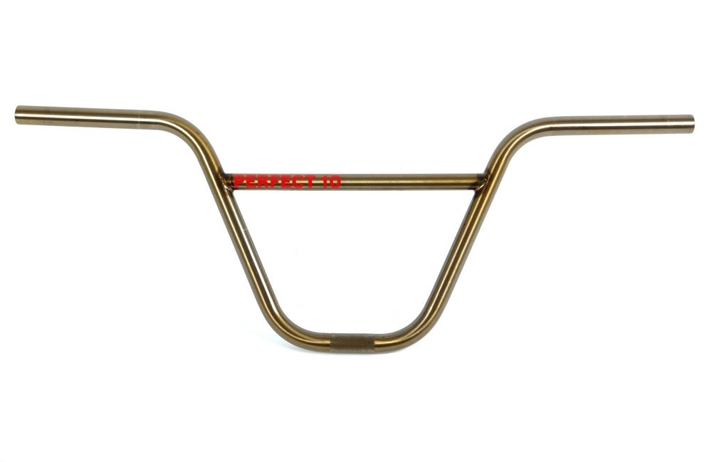 S&M BMX PERFECT 10 HANDLEBAR 10″ RISE BARS TRANS GOLD MADE IN USA