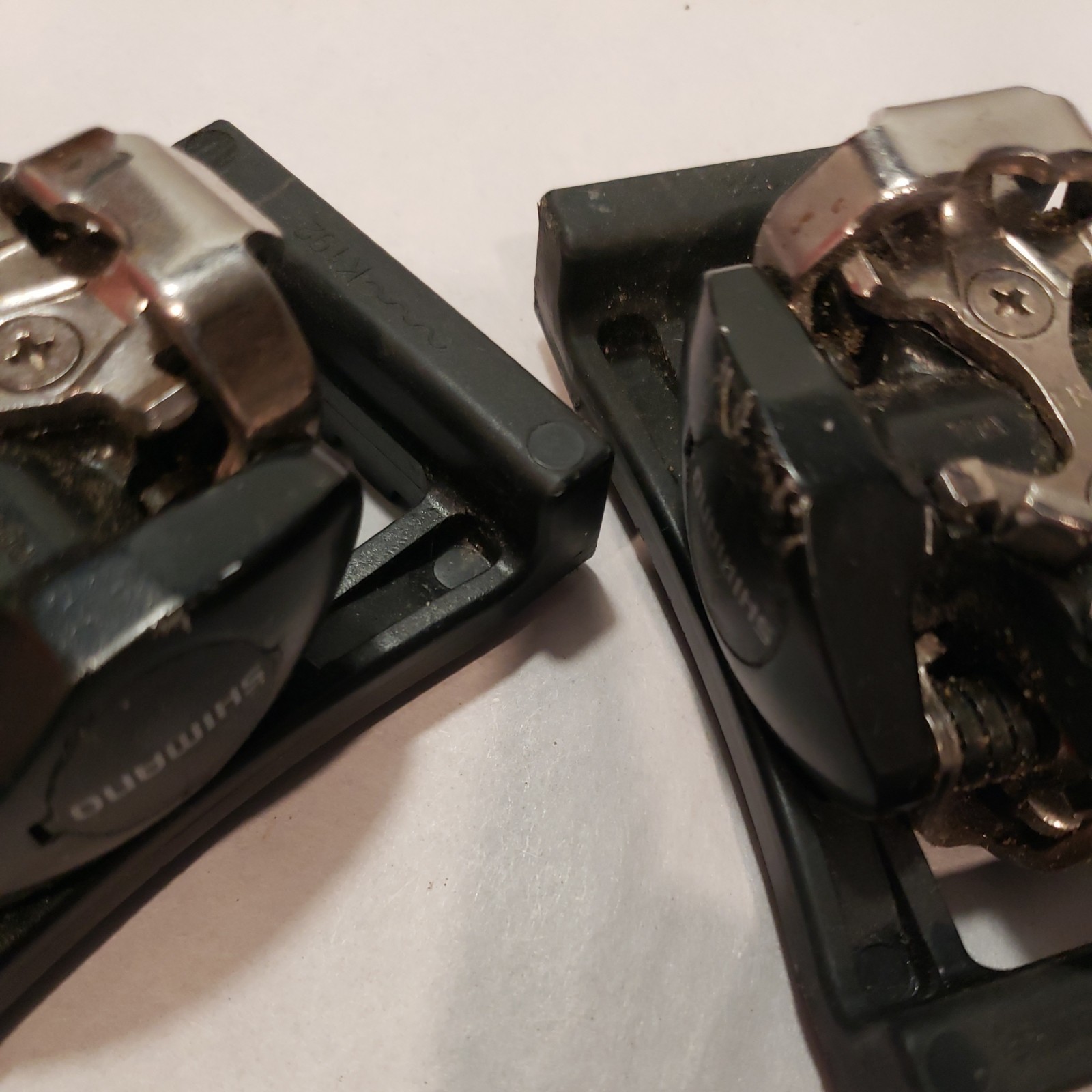Shimano PD-M505 SPD Pedals w/ SM-PD22 Platform Adapters Reflectors Clipless