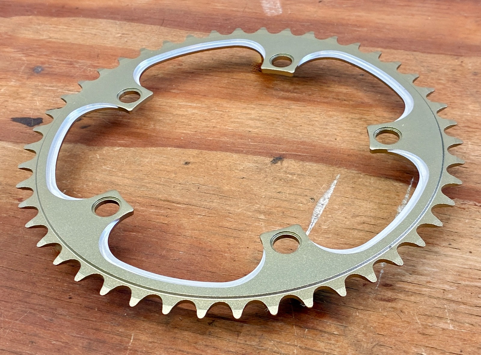 New Chainring 46 tooth 3/32″ 130 bcd Single Ring / Fixed Bronze Gold Color Asia
