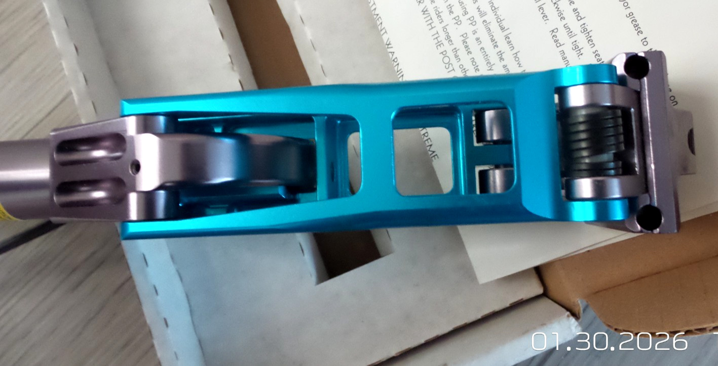 Power Post Max Dropper Seatpost 4 Position Anodized Blue Turquoise 27.2mm