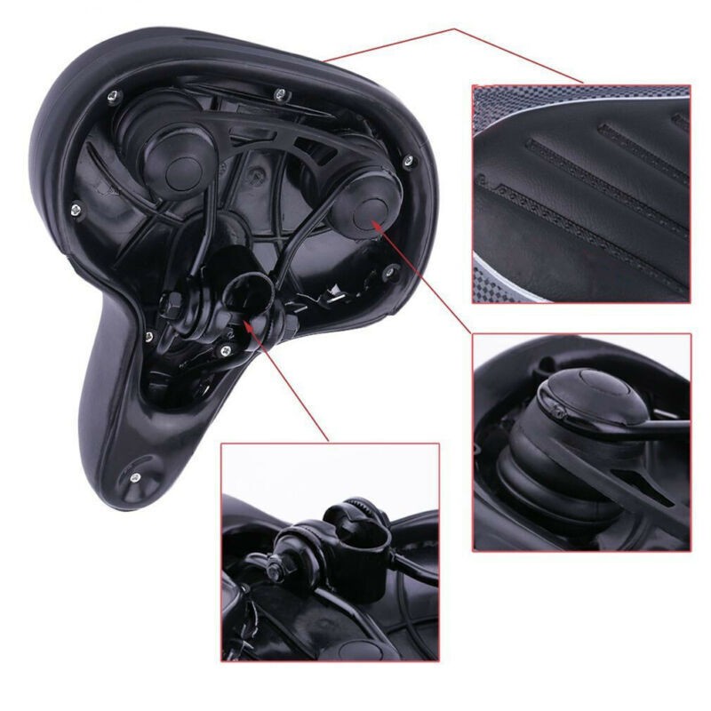 Bike Comfort Wide Big Bum Bicycle Gel Cushion Extra Soft Sporty Saddle Seat Pad
