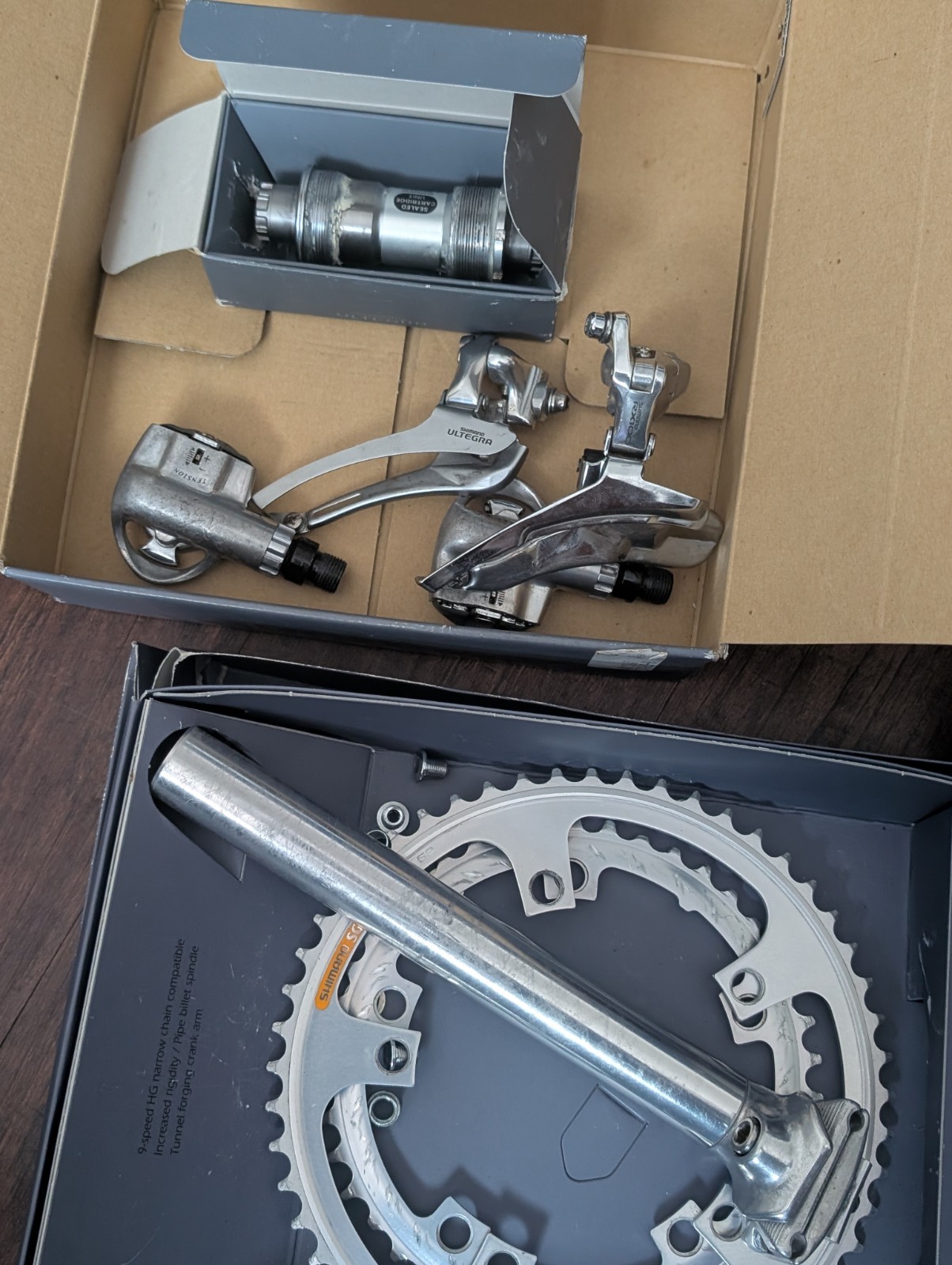 Shimano 105 5600 9 Speed Groupset with ultegra mixed in Great Condition