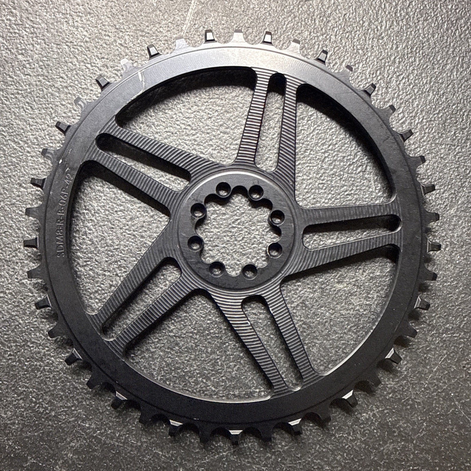 WOLF TOOTH SRAM DIRECT MOUNT 8-BOLT CHAINRINGS 42T, DIRECT MOUNT BLACK