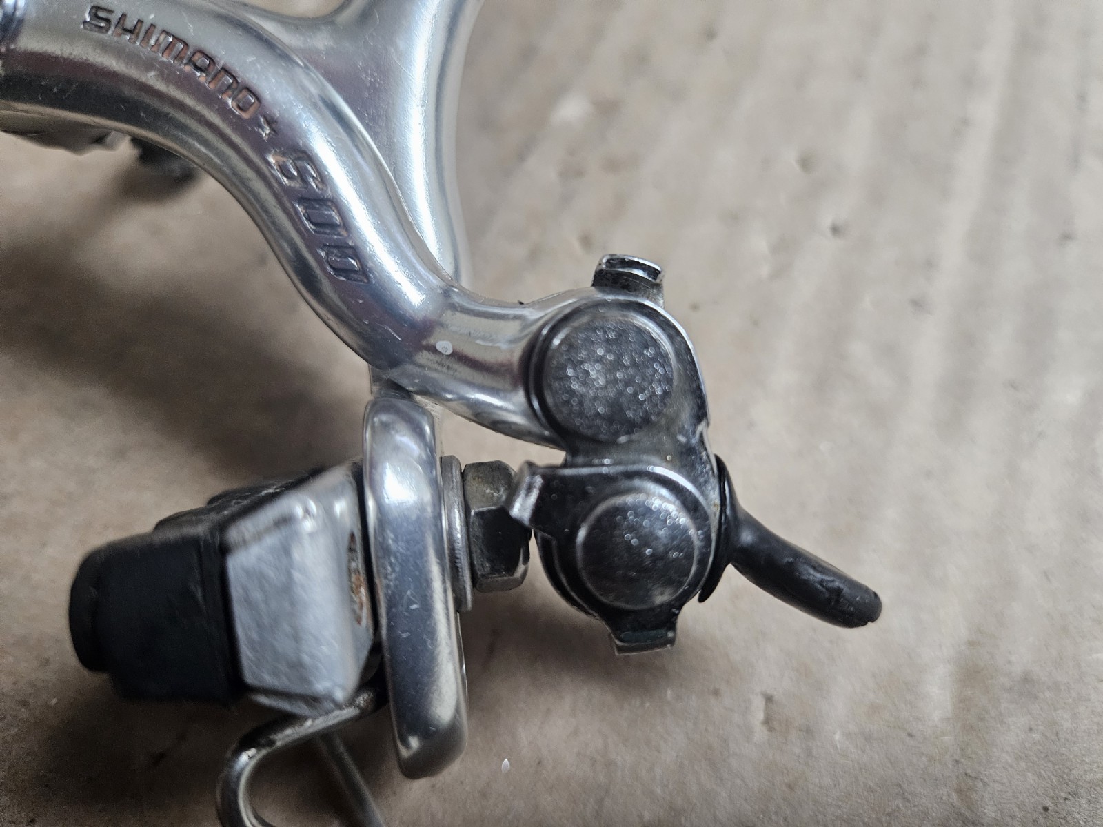 Vintage Shimano 600EX BR-6200 Arabesque Caliper Brakeset, single pivot, nutted