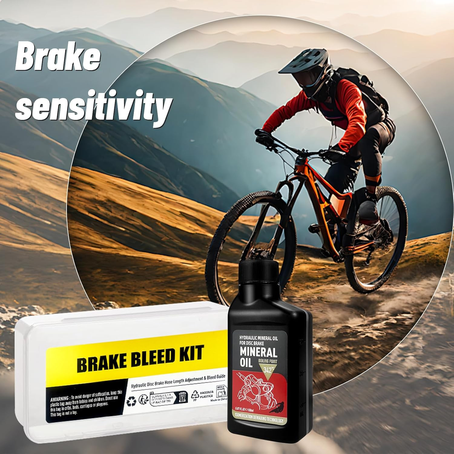Brake Bleed Kit for Shimano, TEKTRO, TRP Hydraulic Disc Brakes, Bike Brake Bleed