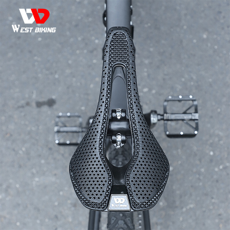 WEST BIKING Carbon Fiber Nylon 3D Printed Saddle MTB Road Bike Bicycle Saddle