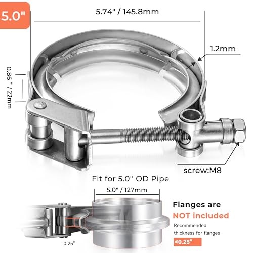 5 Inch Quick Release-Stainless Steel_304,Clamp Fittings for 5inch V Band Clamp