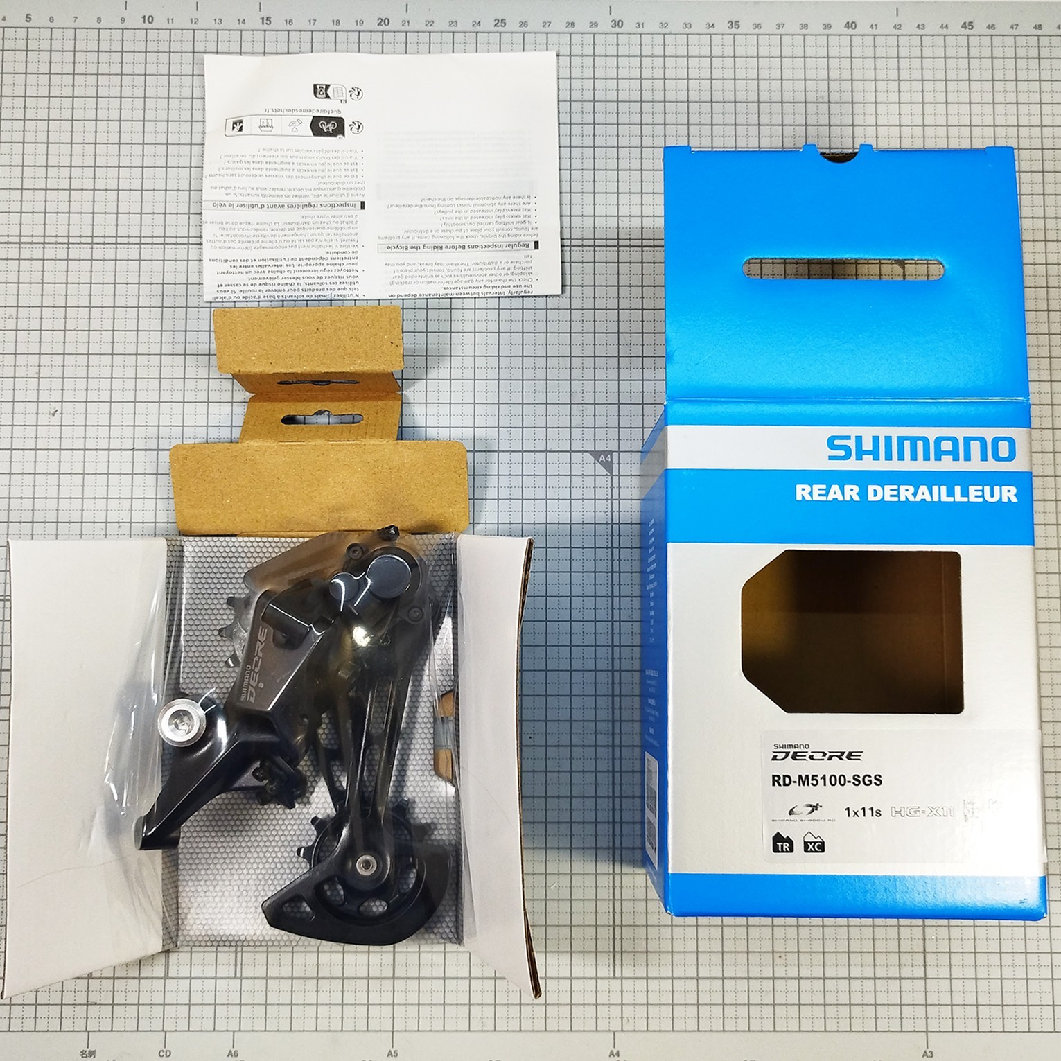 SHIMANO 11s DEORE RD-M5100-SGS (Max 51T) REAR DERAILLEUR 2-4d fr JP