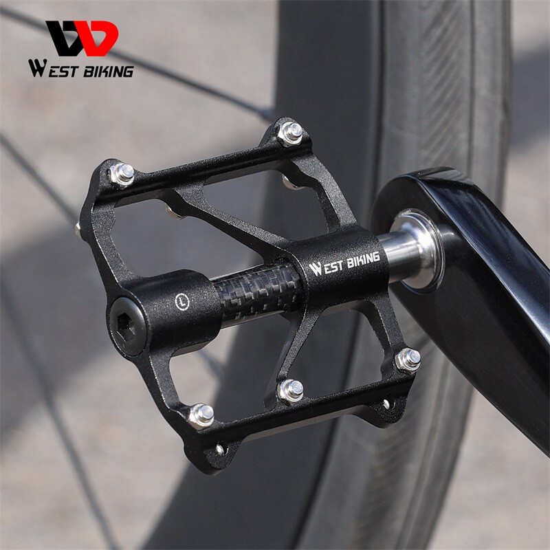 Bike Pedals 3 Bearings Titanuim Axle Carbon Cover Bicycle Pedals Platform Pedals