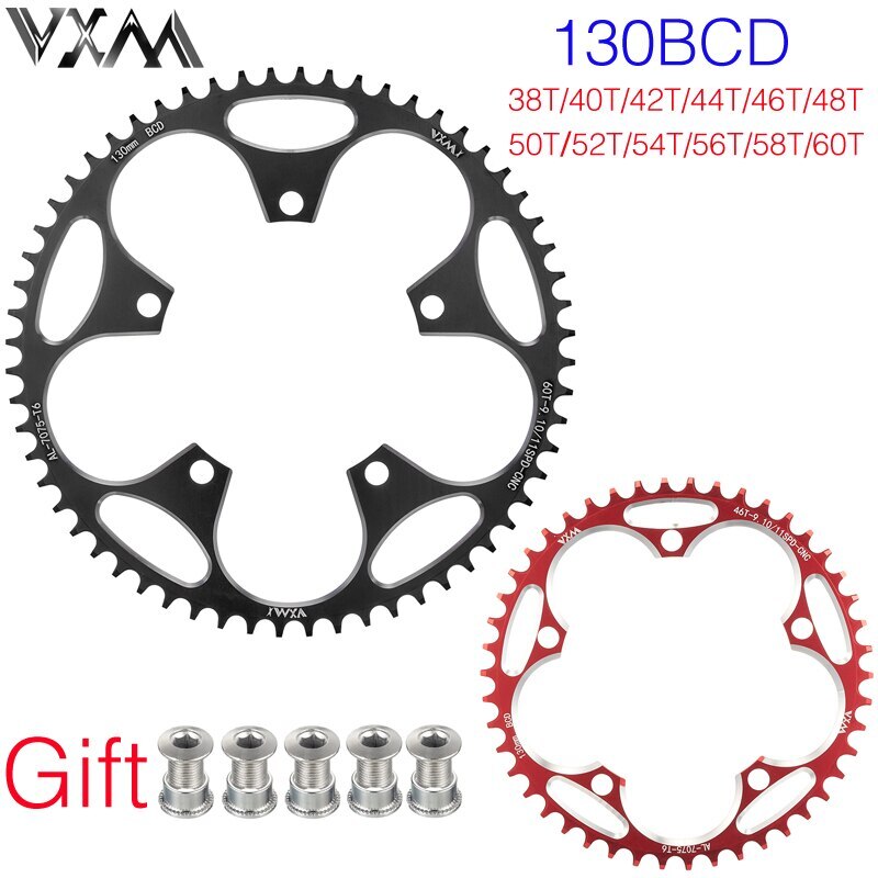 Bike Chainring 130BCD 38T40T42T44T46T48T50T52T54T56T58T Narrow Wide Chainwheel