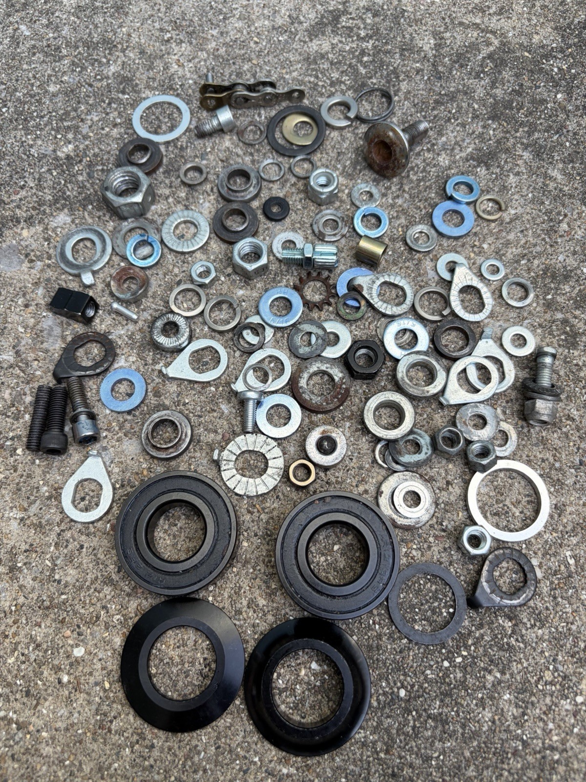 BMX Bike Bicycle Washers Bottom Bracket Lot Brake Stem Old School Bolts