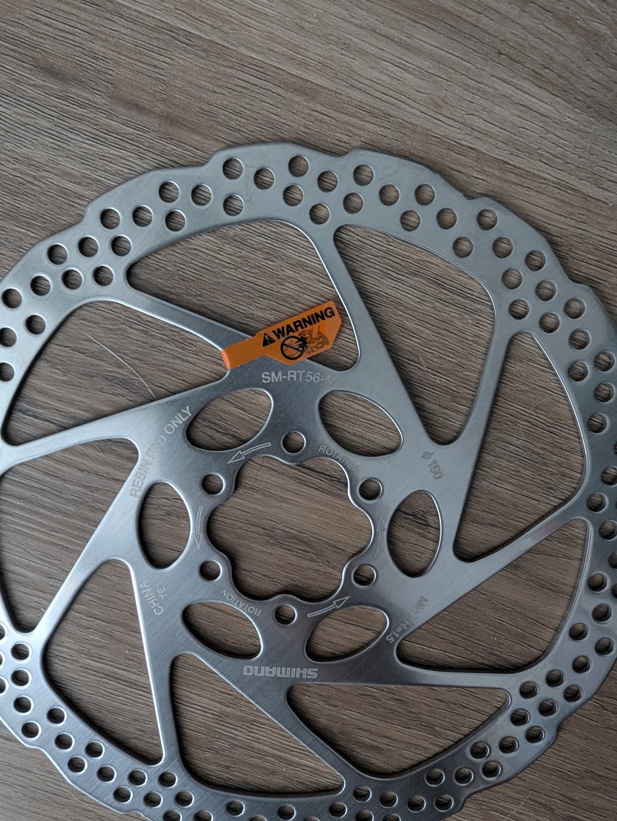 Shimano SM-RT56-M Brake Rotor 180mm 6-Bolt Disc Brake Rotor Resin Pad Only