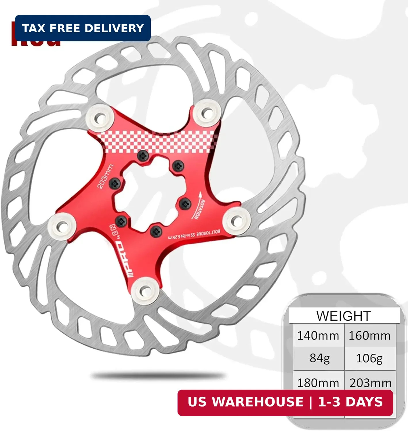BUCKLOS IIIPRO 140mm 160mm 180mm 203mm Floating Bike Disc Brake Rotor with 6 Bol
