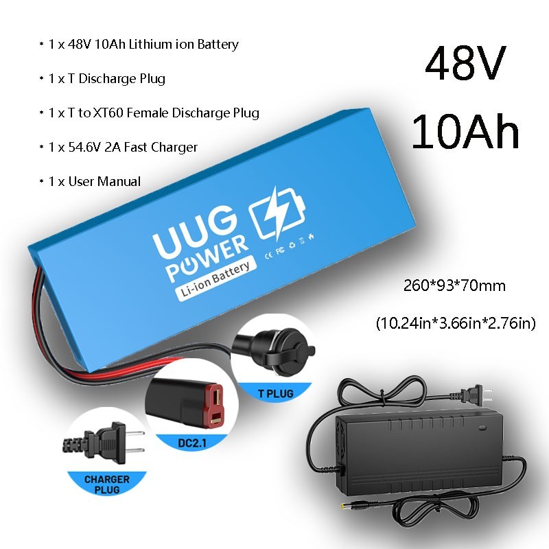 48V 10AH Battery fo 100W-1500W Ebike Electric Bicycle Bike BMS 30A