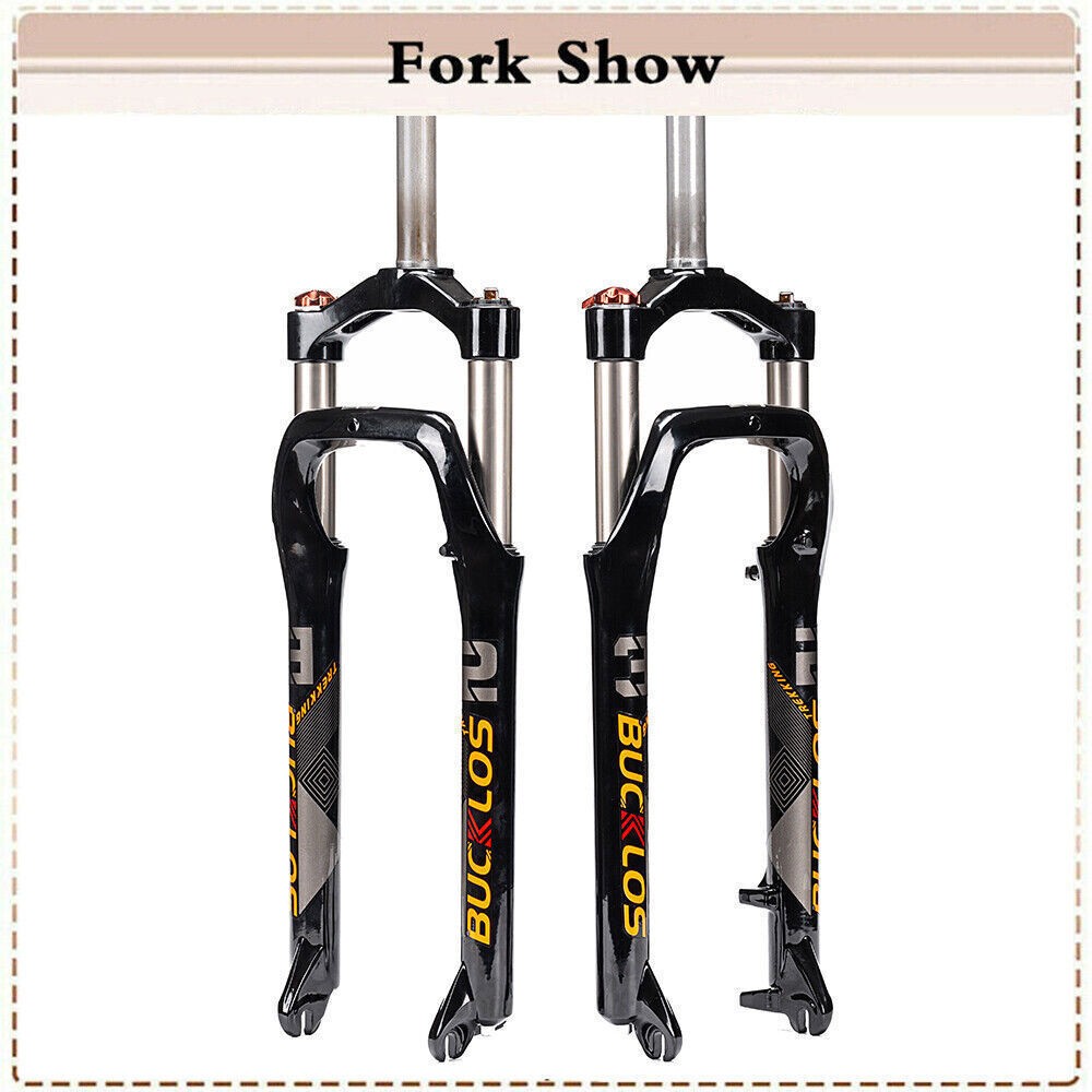 BUCKLOS 26*4.0 inch Mountain Bike Suspension Fork Disc Brake Fat Tire Oil Fork