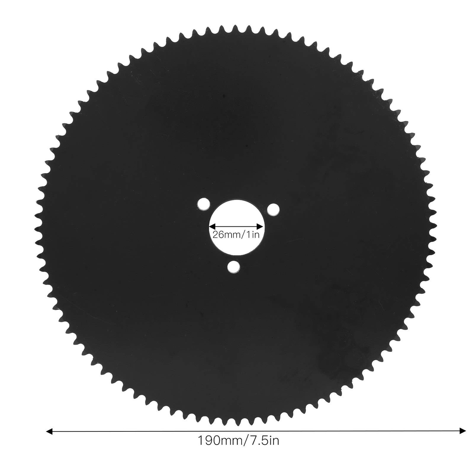 25H 92T Steel Sprocket, Rear Sprocket Replacement Small Teeth Rear Chain Whee…