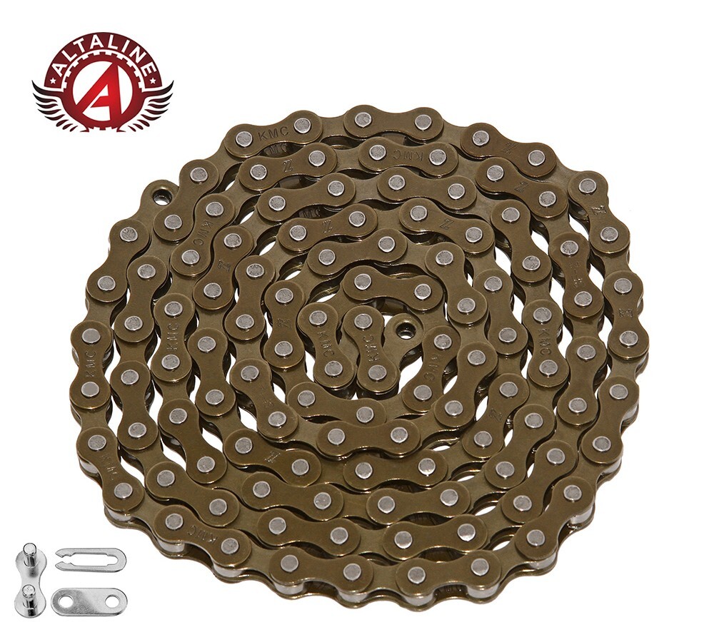 KMC ALTALINE Single Speed BIKE BROWN Chain 1/2×1/8×112 LINKS Cruiser FIXIE BMX.