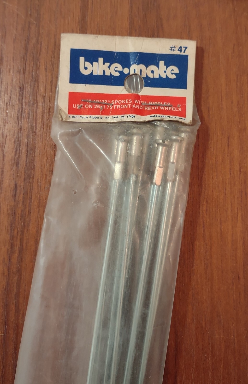 NOS Vintage Bike Mate Spokes 26×1.75 10 19/32″ Bag/10