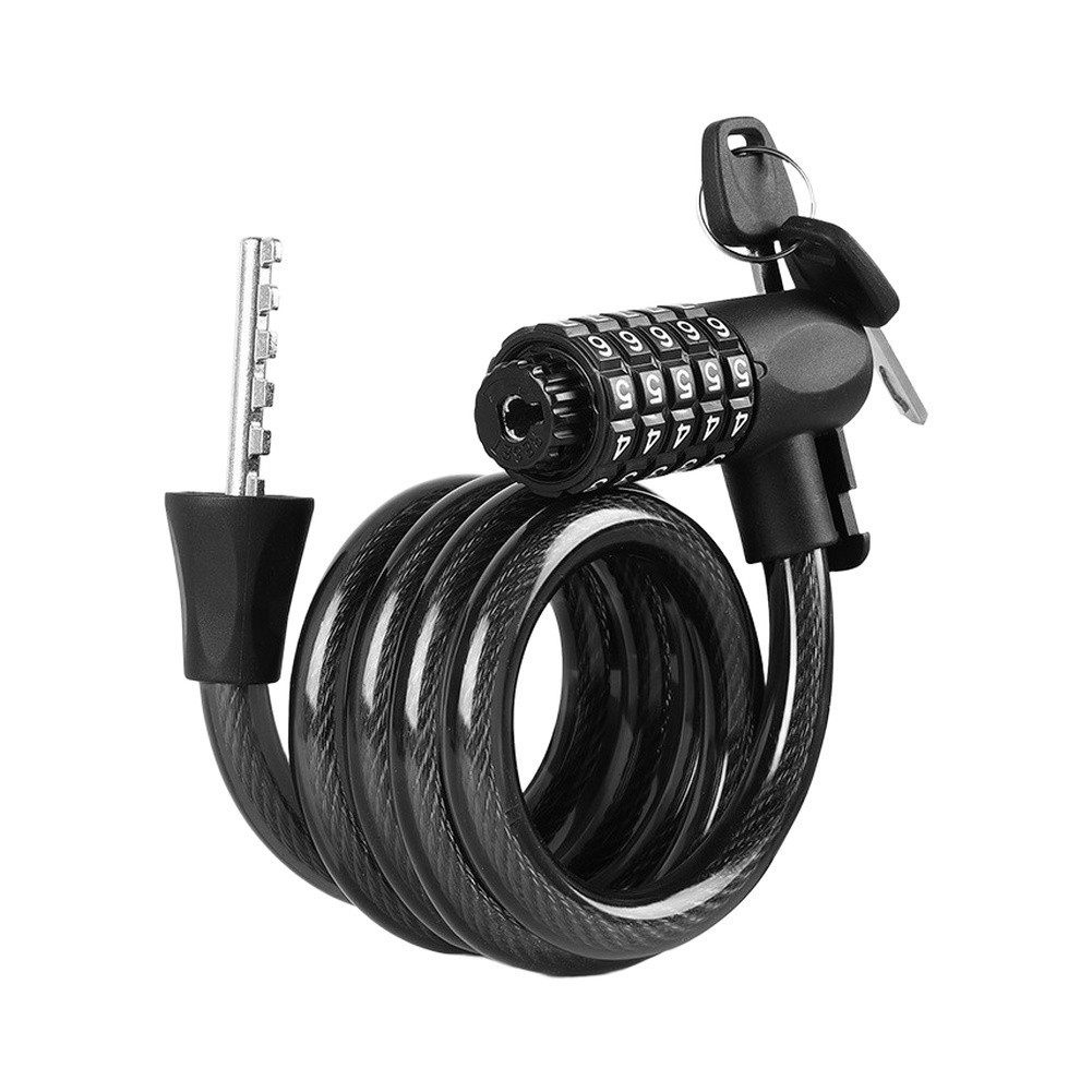 Lightweight 120cm Bike Anti Theft Lock Featuring Thick Steel Wire and Zinc Body