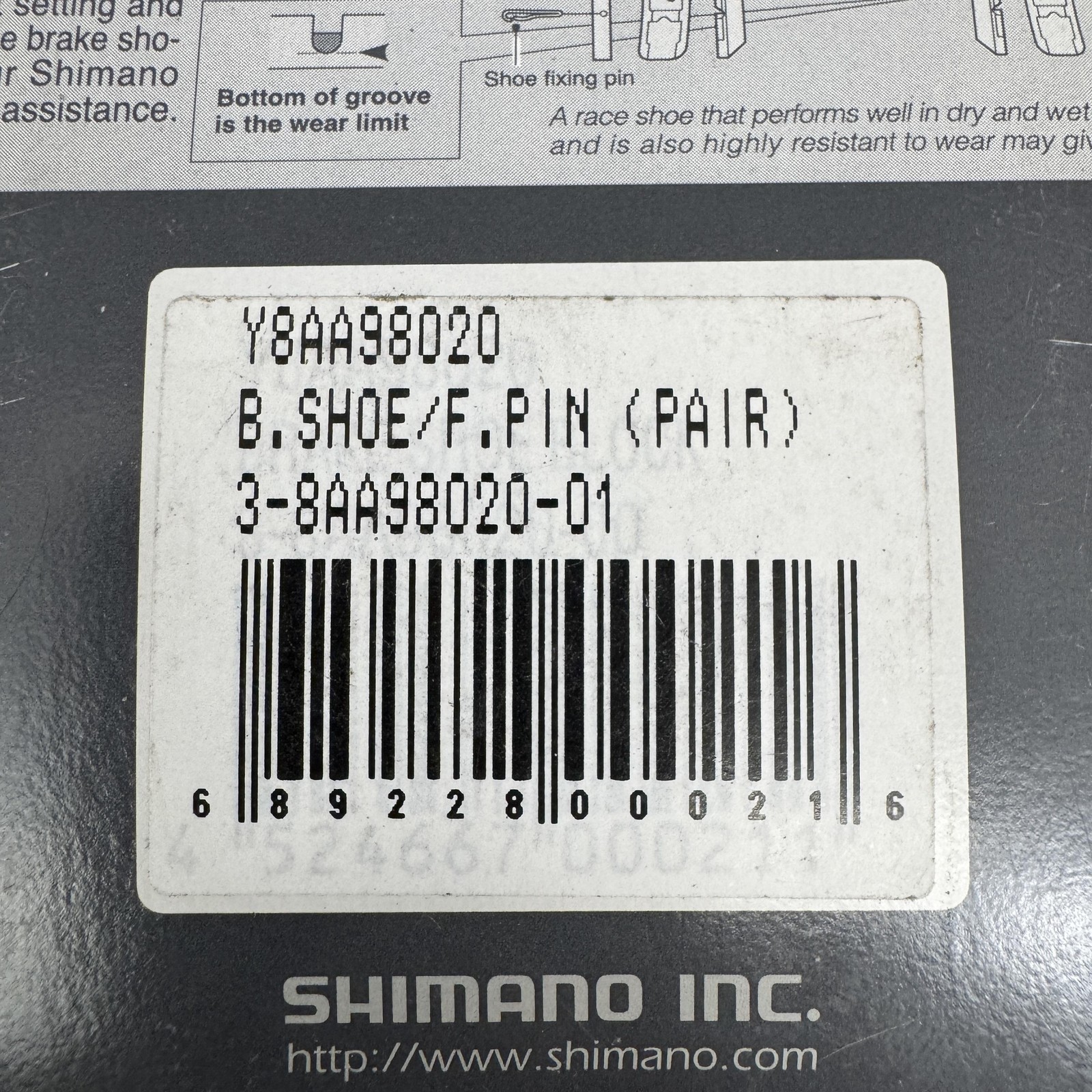 Shimano XTR V-Brake Shoe Block Inserts Pair MTB Bike Cartridge Y8AA98020 XT