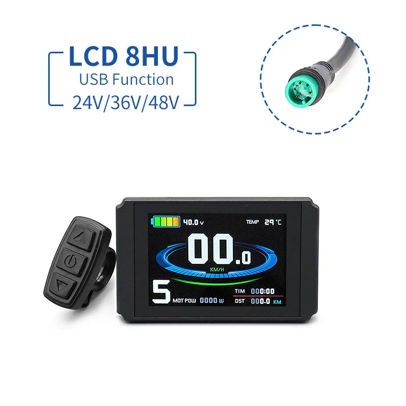Electric Bicycle Display 24V 36V 48V 72V SM/Waterproof for Ebike Conversion Kit