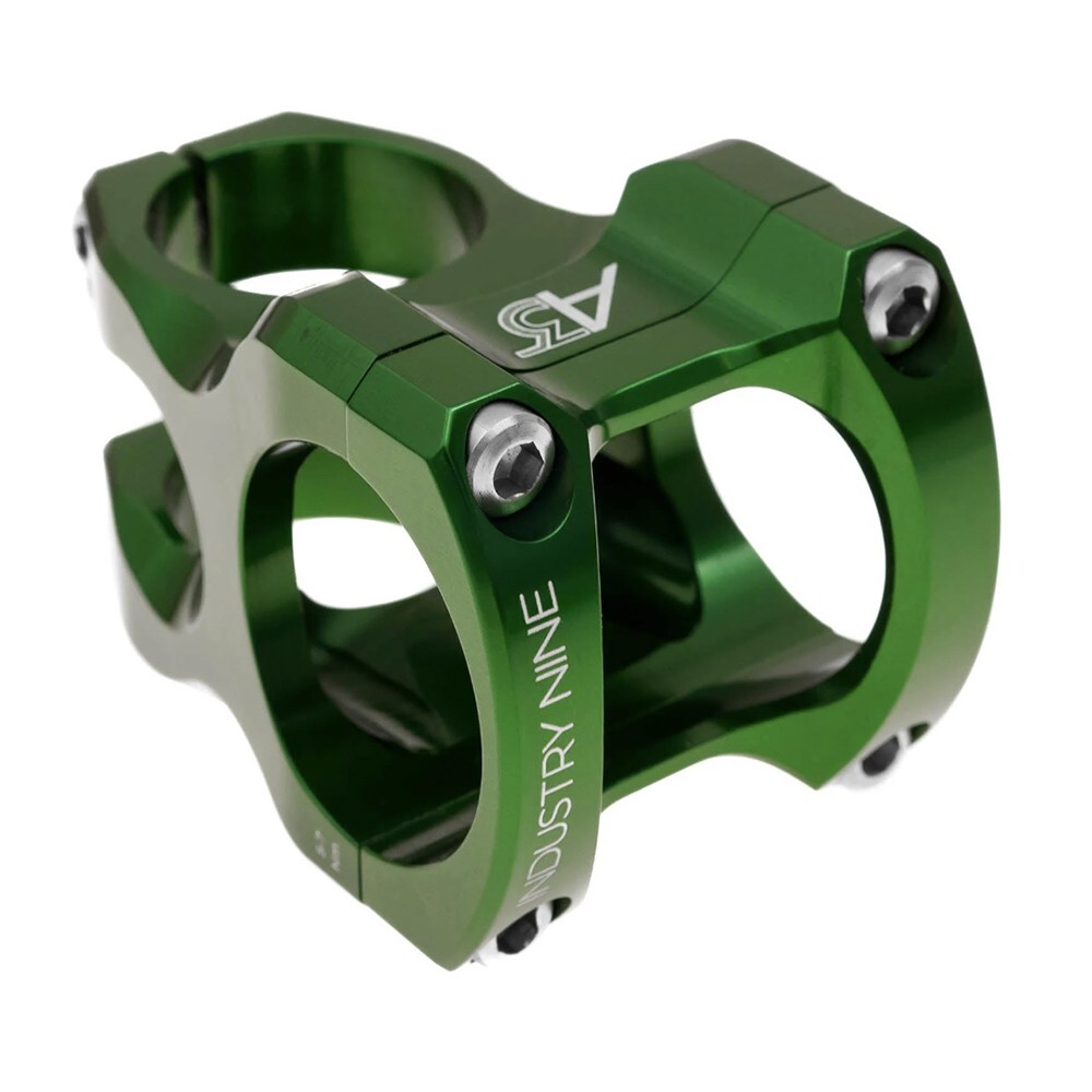 Industry Nine A35 MTB Stem 40mm Length, +/-6, 31.8mm Clamp, 1-1/8 Green – New