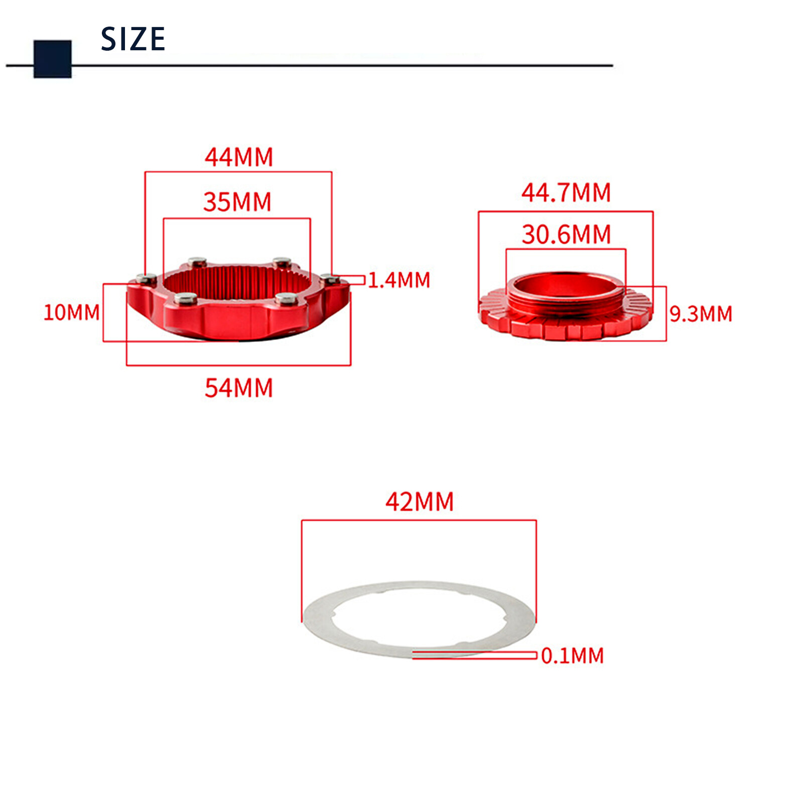 Disc Brake Centerlock Adapter for Shimano Sram Bike Rotor Centerlock to 6 Bolts
