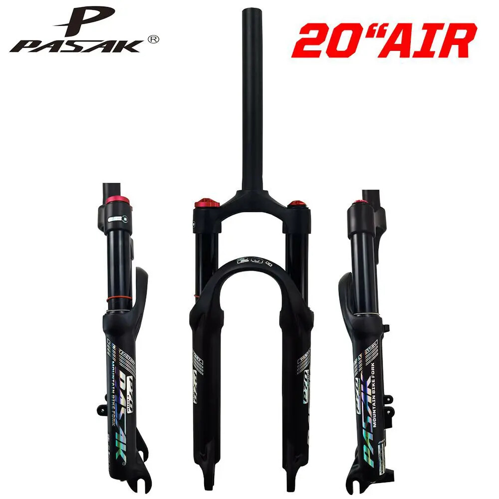 20 24 Inch Mountain Bike Front Fork Air Fork Disc Brake 100mm QR Bicycle Froks