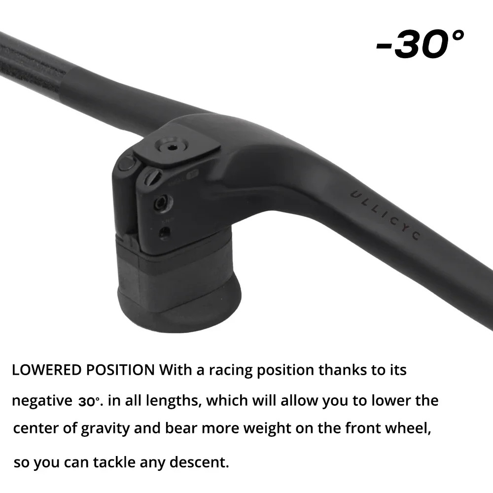 -30 Degree Full Carbon Fiber Internal Cable Integrated Cockpit MTB Handlebar