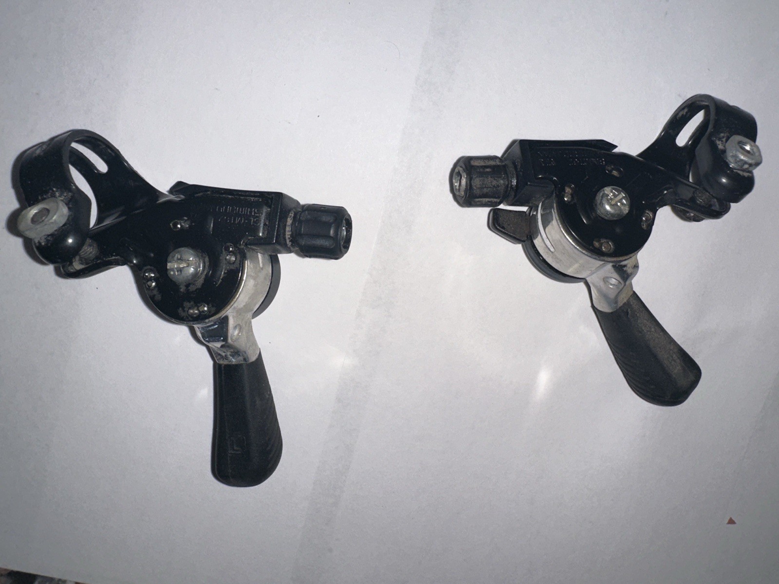 Vintage Shimano Deore SL-MT62 Light Action SIS 7s Thumb Shifters 22.2mm Pair MTB