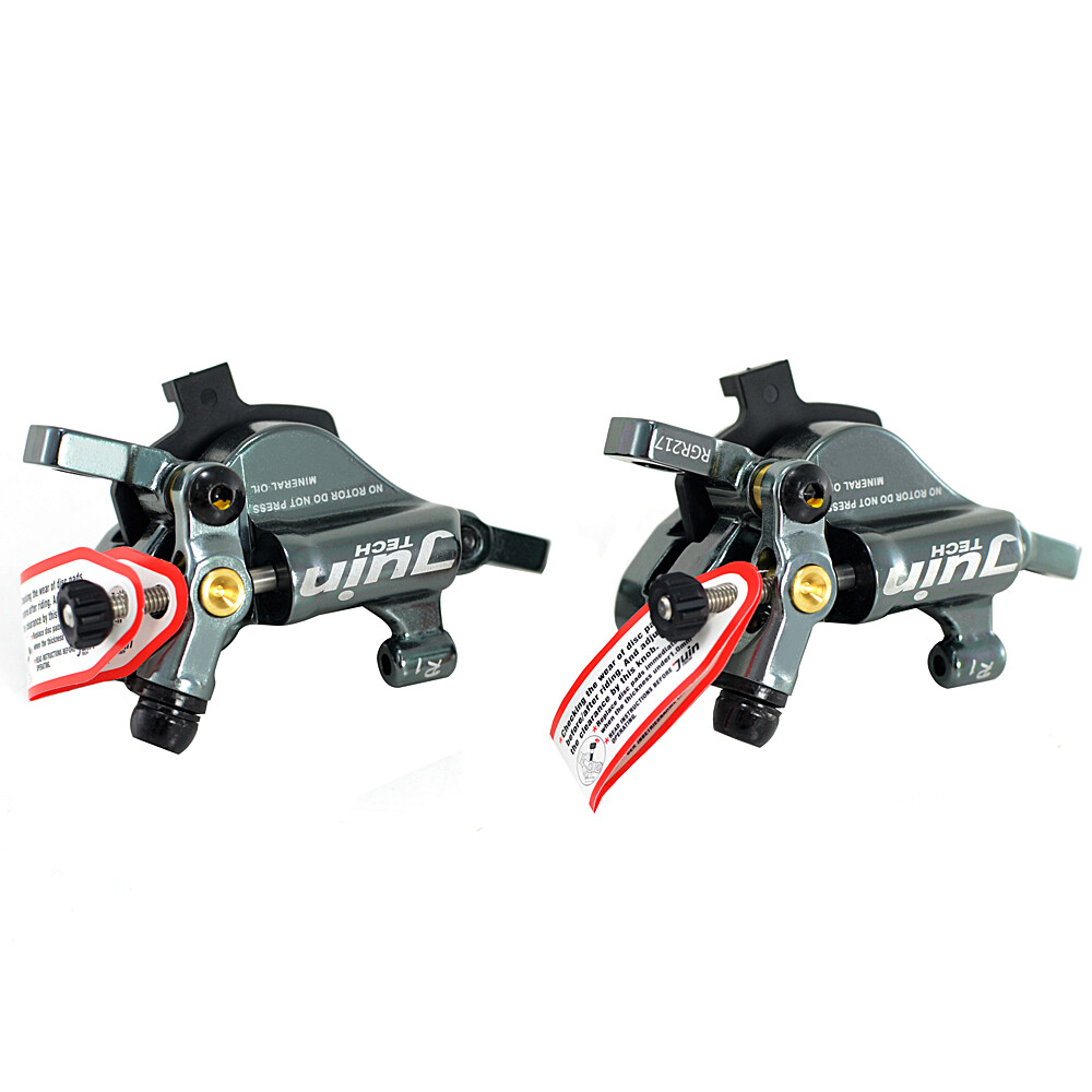JUIN TECH R1 Hydraulic Road CX Disc Brake set 160mm w/ Rotor (Front+Rear) , Gray