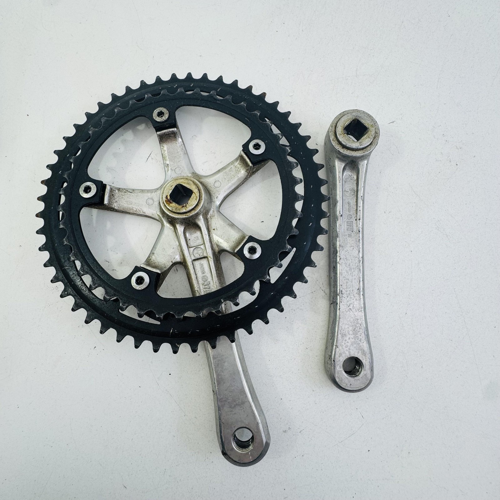 Vintage Sakae Blaze Double Crankset 170mm 52/42T Square Taper 130 BCD Bike A89