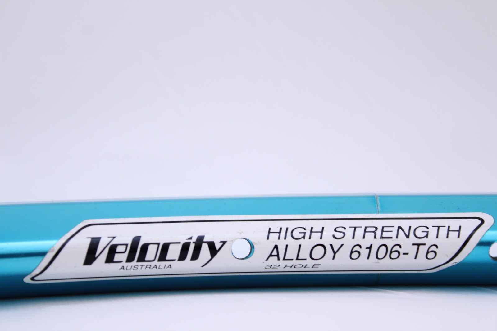 Blue Used Anodized Velocity 650 c 32 Hole Presta Valve Rim, Made in Australia