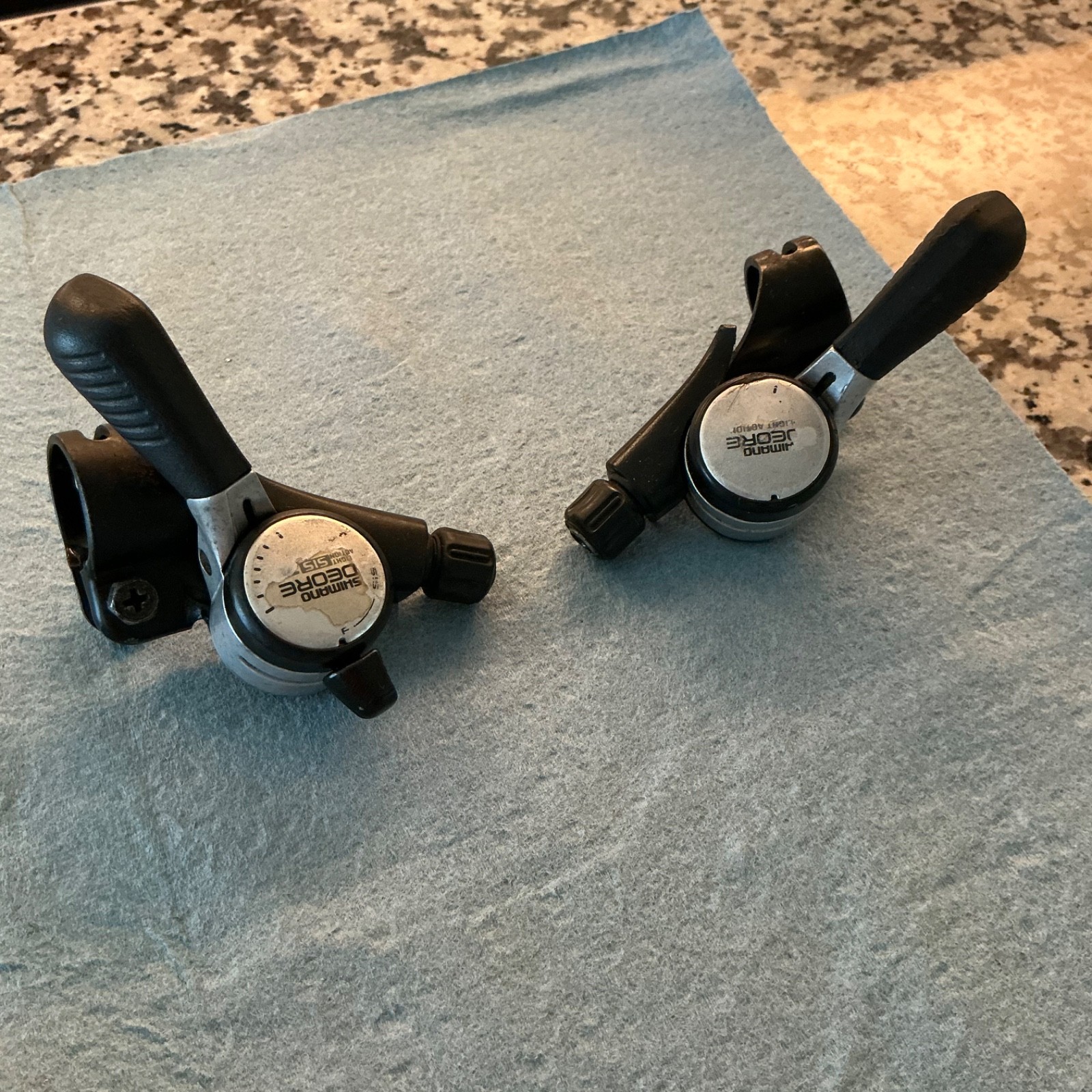 Vintage Shimano Deore SIS Thumb Shifter Set SL-MT62 7 Speed Pair MTB