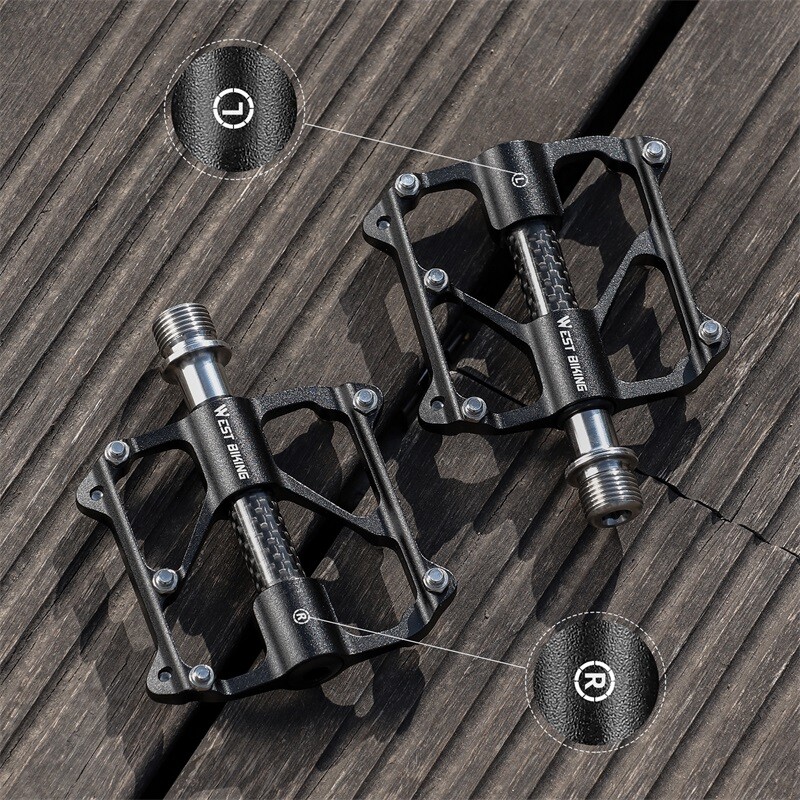 WEST BIKING Ultralight Road Bike Pedals Aluminum 3 Bearings Bicycle Pedals