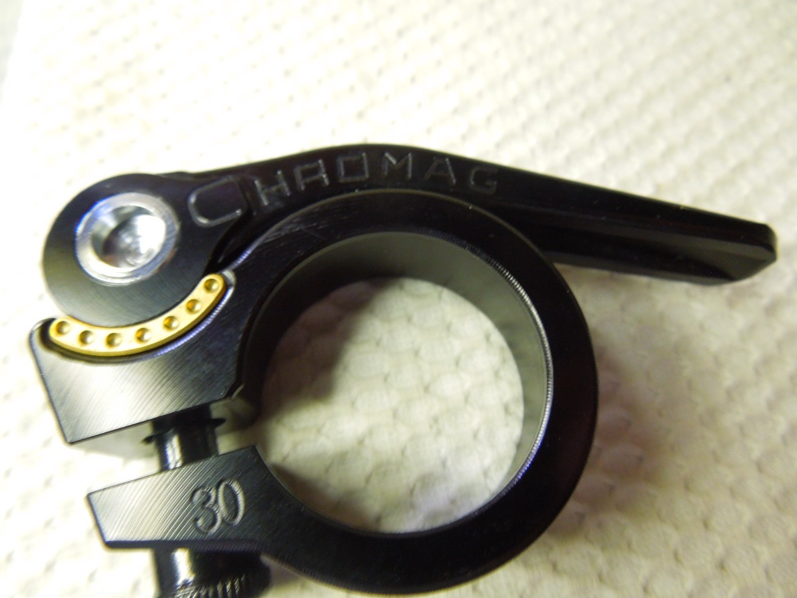 VINTAGE Chromag Seatpost clamp 30mm Black QUICK RELEASE OLD SCHOOL