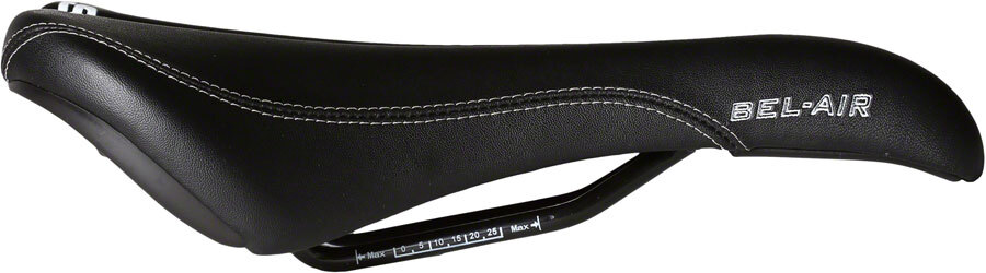 SDG Bel-Air RL Saddle – Steel, Black/White Nylon Fiber Base 2pc Stitched Cover