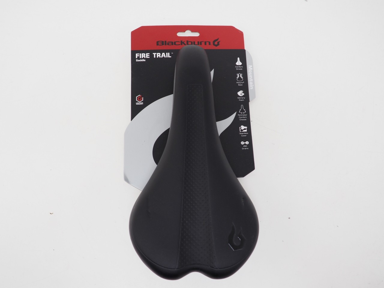 New! Blackburn Fire Trail Mountain Bike Saddle 285x140mm 7×7 Steel Rails Black