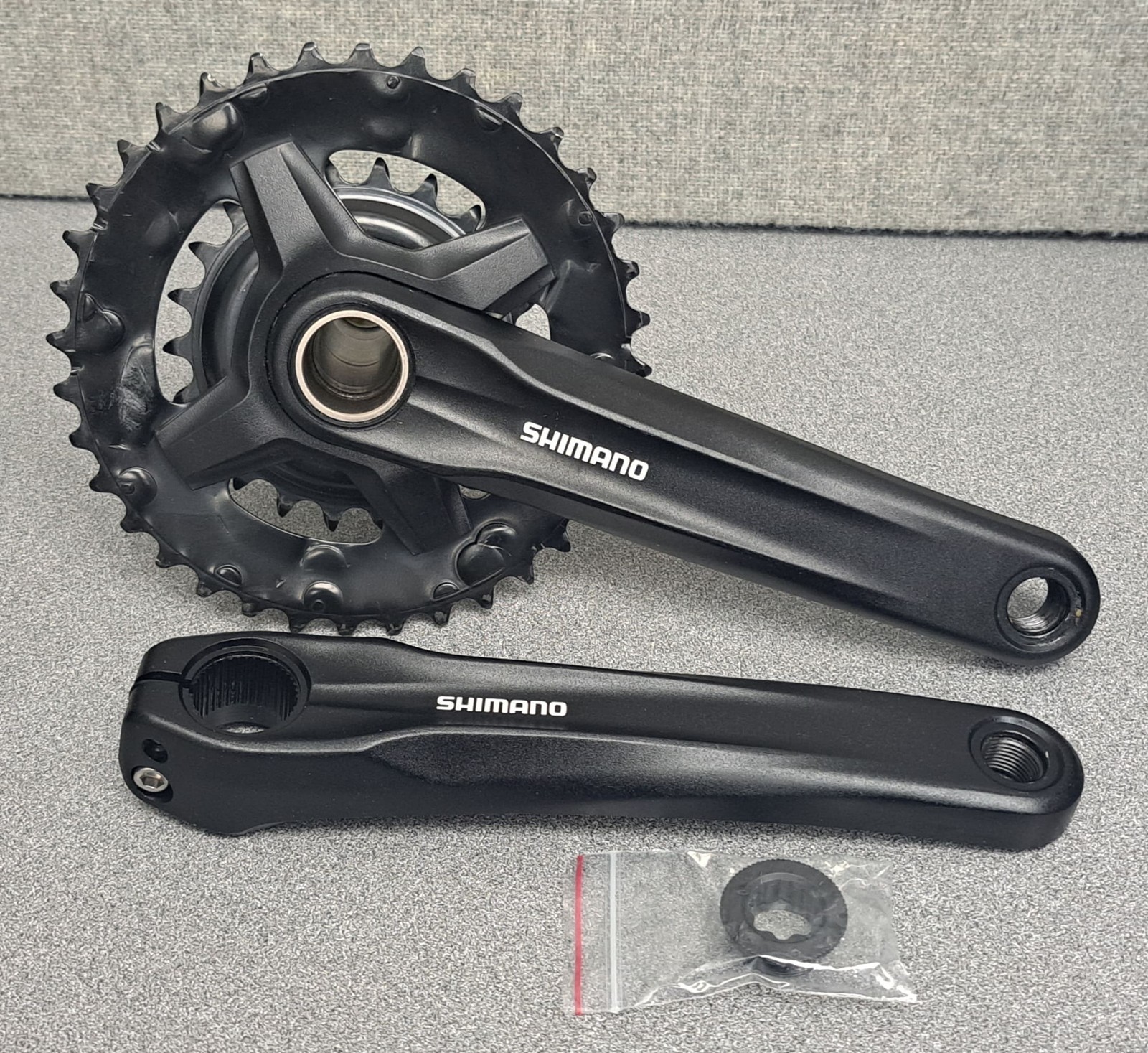 Shimano FC-MT210-B2 Crankset: 175mm, 9-Speed, 36/22t, Riveted, 51.8mm Chainline