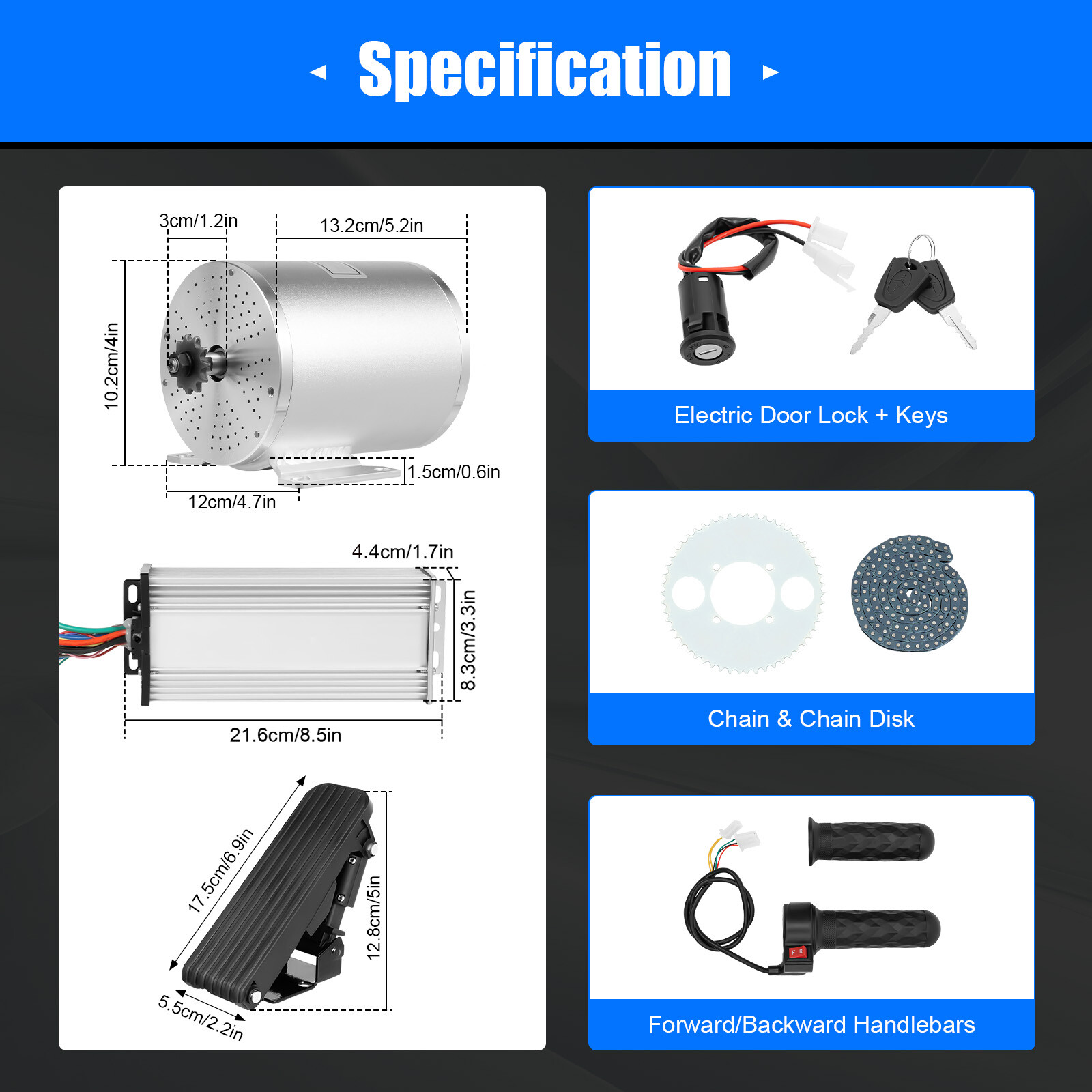 48V-72V 3000W BLDC Motor E-bike Brushless Motor Controller Kit For Scooters US