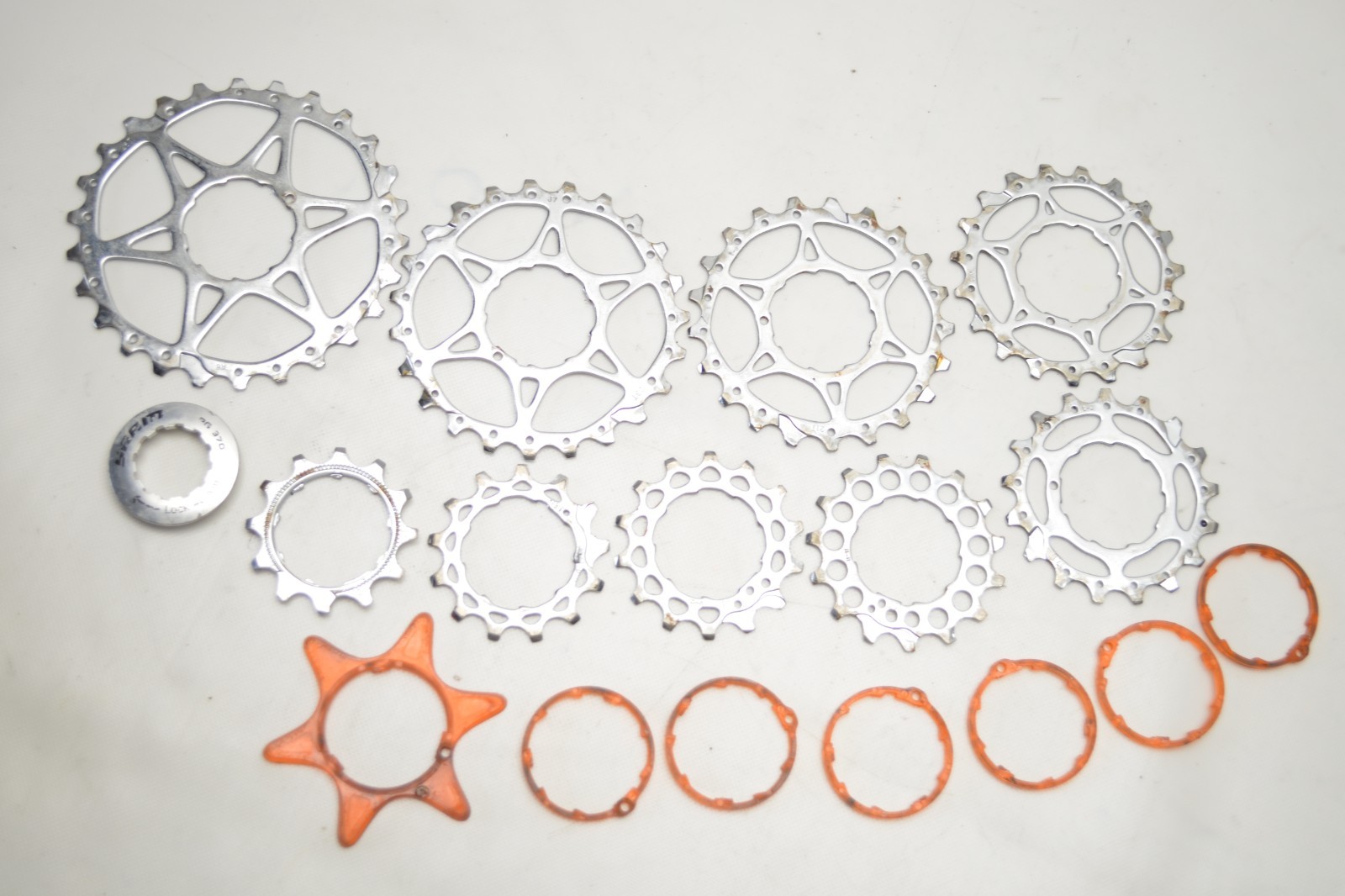SRAM PG 970 ORANGE 12-26 TOOTH 9 SPEED CROSS ROAD RACE BICYCLE CASSETTE
