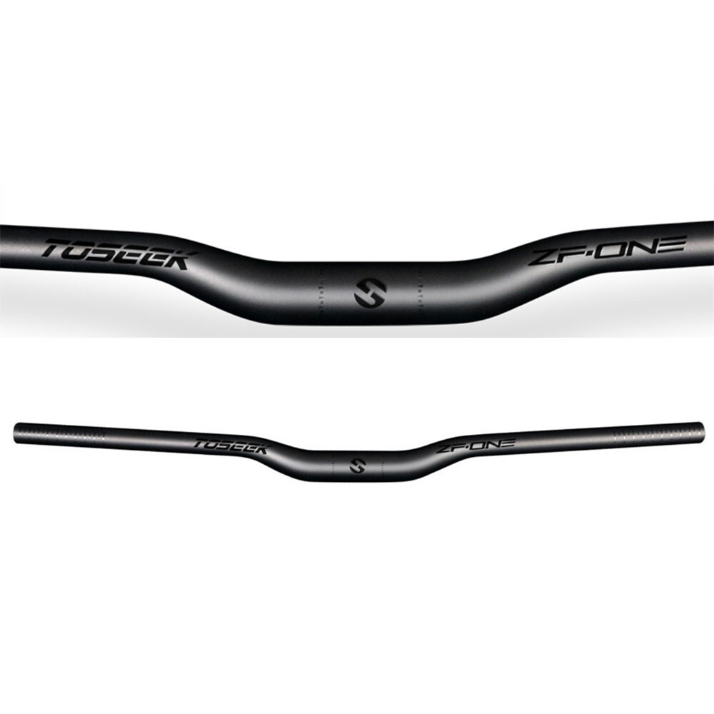 TOSEEK Carbon Bicycle Handlebar Mountain Bike Flat Bar Rise Bar 31.8*600-760mm