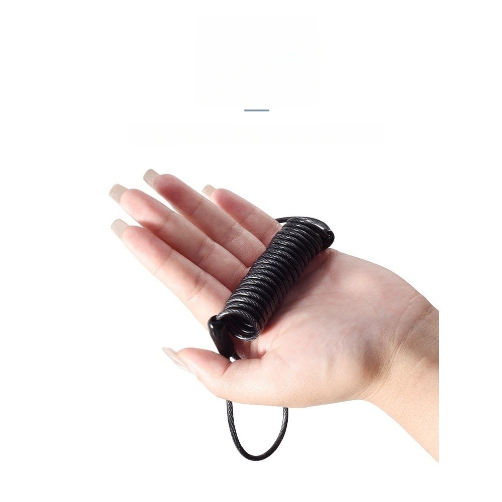 Retractable Disc Brake Lock with Water Resistant Enclosure and Steel Wire