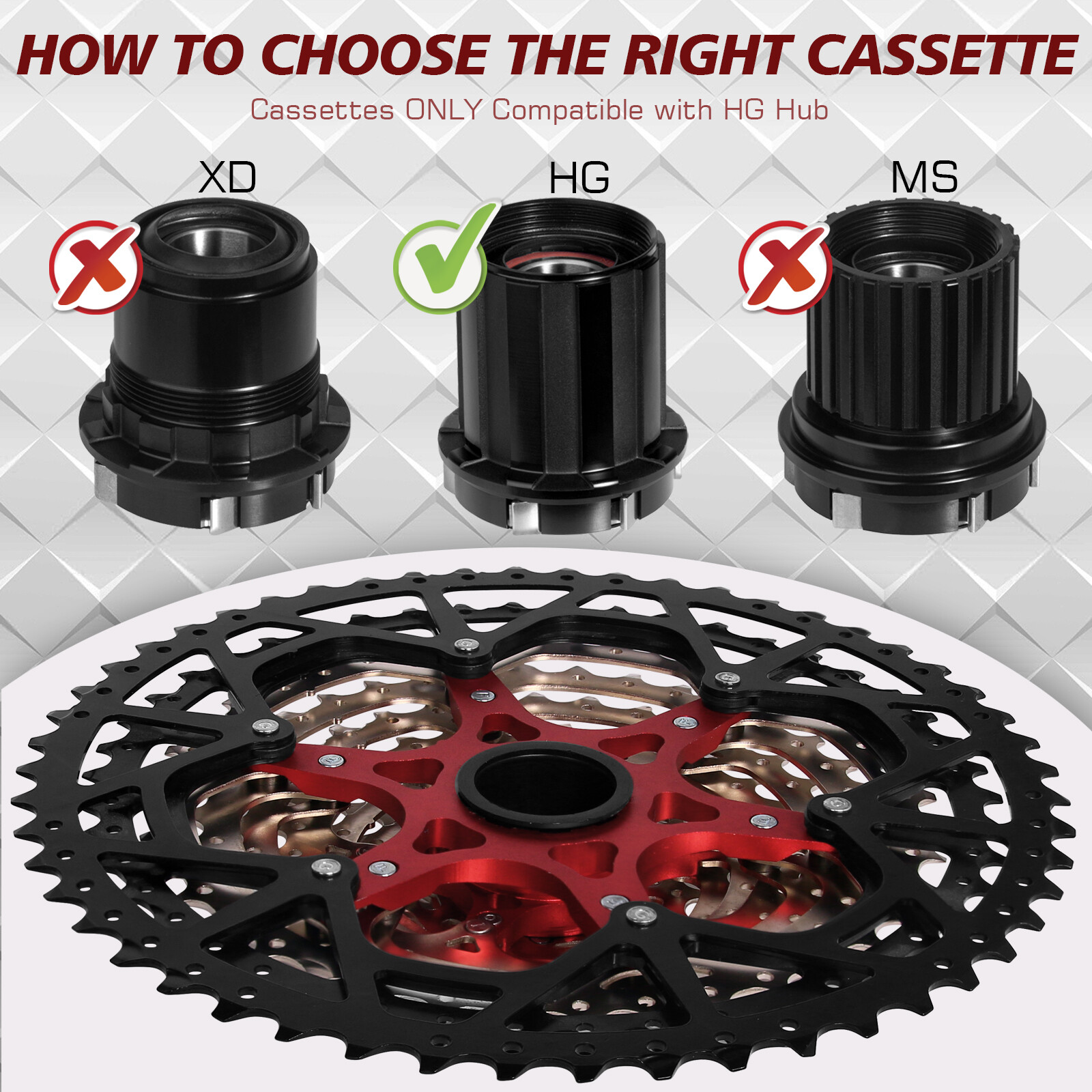 9/10 Speed 11-13/25/28/40/42/50T Cassette Road Bikes/MTB Bicycle for Shimano HG