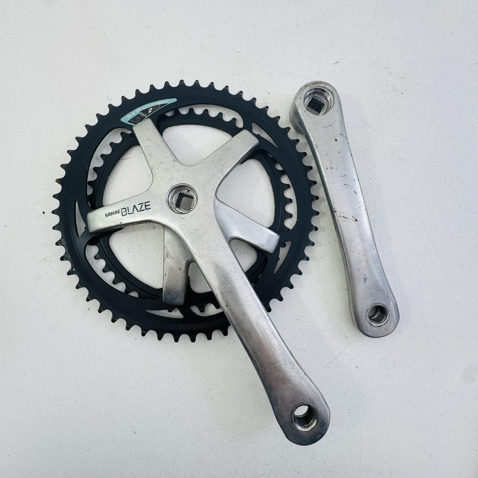 Vintage Sakae Blaze Double Crankset 170mm 52/42T Square Taper 130 BCD Bike A89