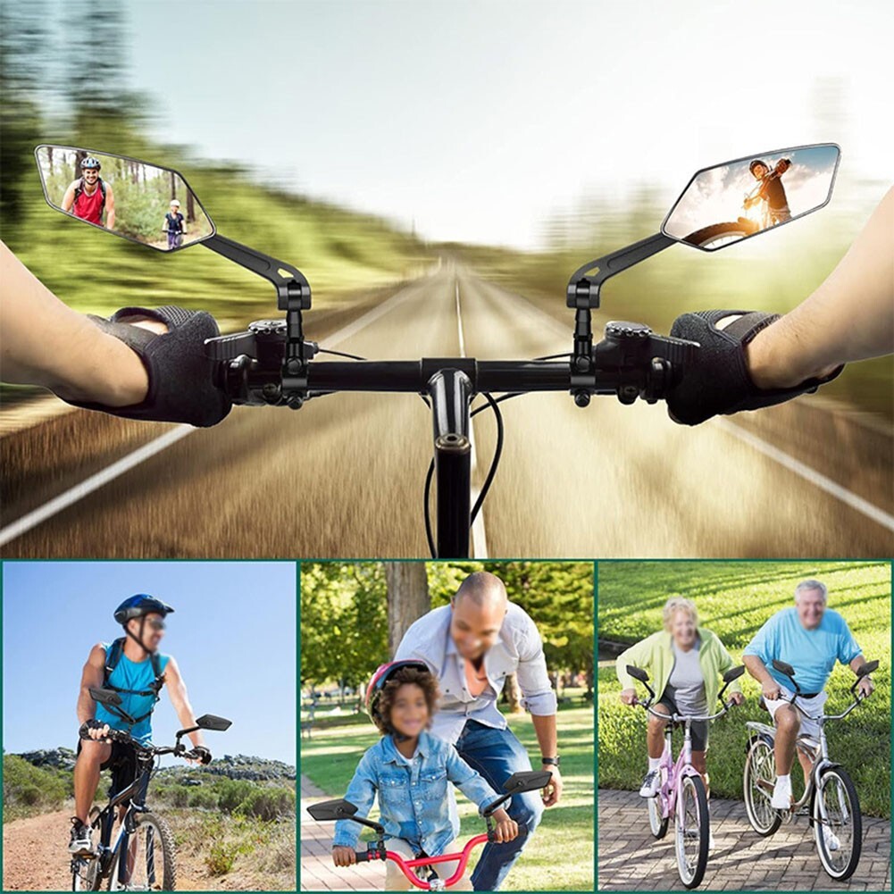 Bike Rearview Mirror for Electric Bike Scooter Reflective Rotation