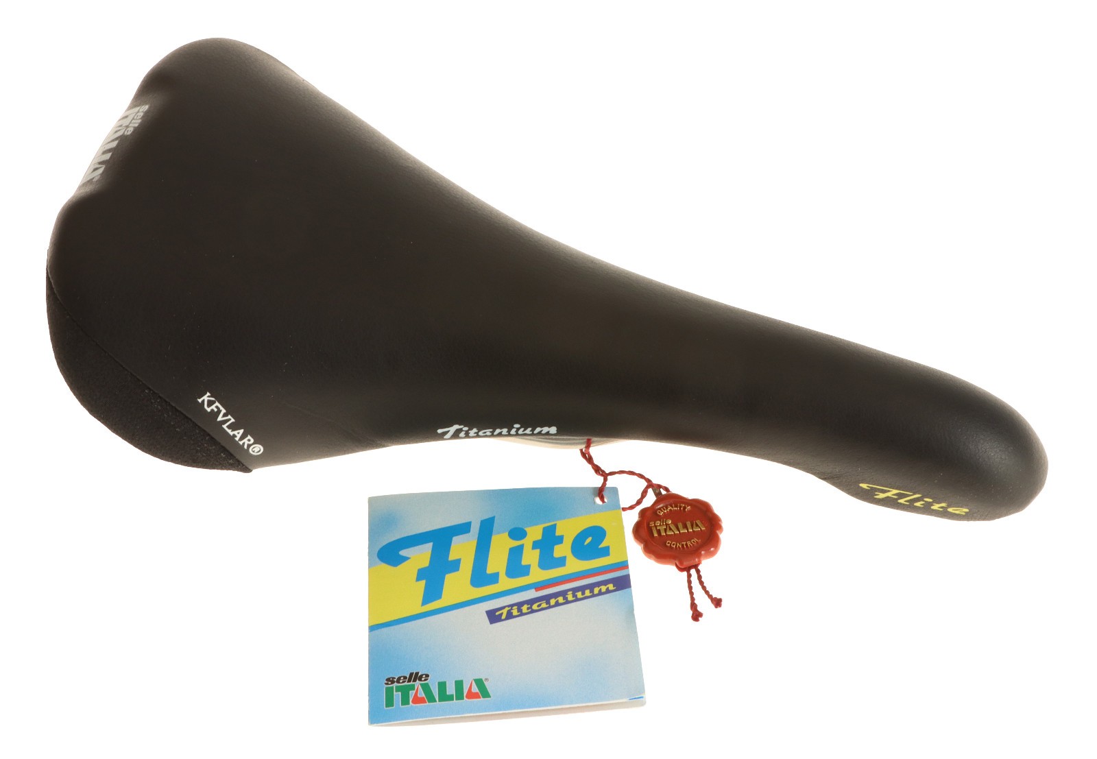 Selle Italia Flite Saddle Titanium Rails Black Made With Kevlar (K) NIB NOS NEW