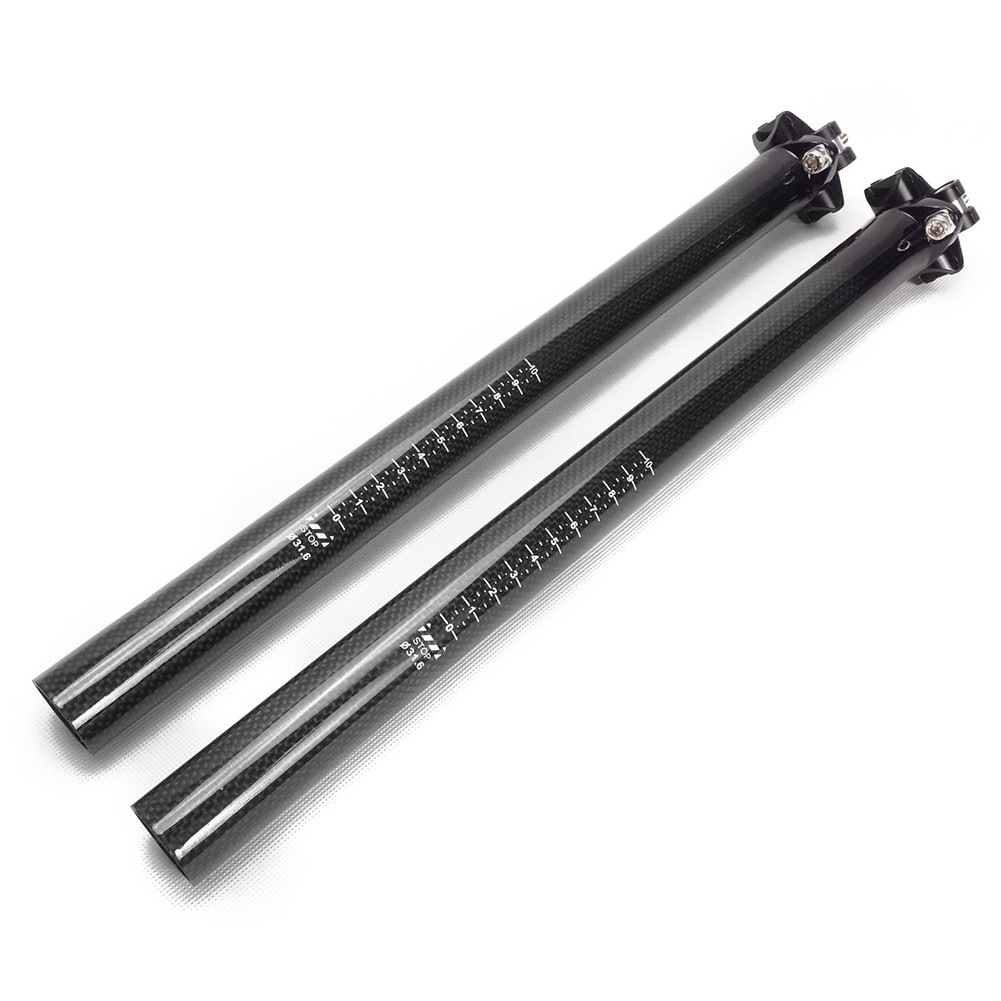 Full Carbon Bicycle Seatpost MTB Road Bike Seat Tube 27.2/30.8/31.6mm*350/400mm